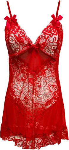 Vista 7 de Trajes sexuales para mujeres Hot Nightie para señoras Ver a través de ropa de dormir de las mujeres Sexy Encaje de las Mujeres Exóticos Teddies &