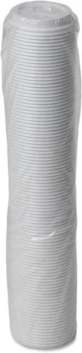 Vista 2 de Dixie D9542 Dome Drink-Thru Tapas, se adapta a vasos calientes de papel de 12 a 16 onzas, color blanco, paquete de 100
