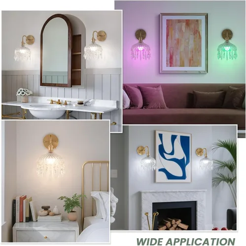 Vista 9 de Apliques de pared inalámbricos vintage que funcionan con pilas, luces de pared de latón antiguo con batería recargable, lámpara de pasillo de lujo