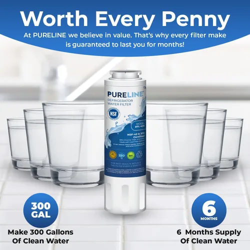 Vista 5 de Pureline Repuesto EDR4RXD1 para filtro Everydrop 4, UKF8001, UKF8001AXX-750, UKF8001AXX-200, Maytag UKF8001, Whirlpool EDR4RXD1, 4396395, Kenmore