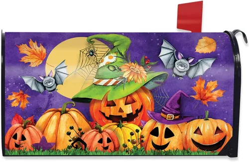 Vista 4 de Briarwood Lane Cubierta para buzón de calabaza de Halloween