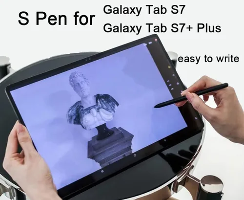 Vista 2 de 2 lápices de repuesto para Samsung Galaxy Tab S7, Tab S7+, Tab S7 FE, todas las versiones sin Bluetooth Stylus S Pen + puntas/puntas (negro)