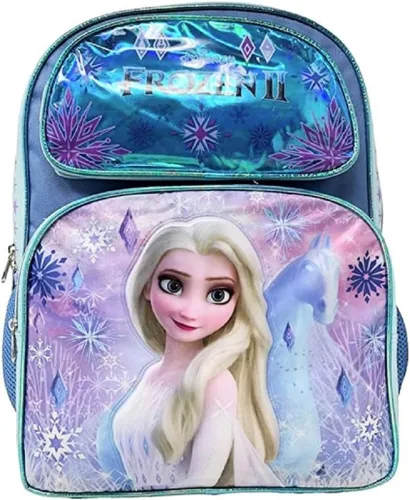 Vista 2 de Disney Frozen 'Magical Horse' - Mochila de 16 pulgadas y bolsa de almuerzo aislada, Multicolor, 16