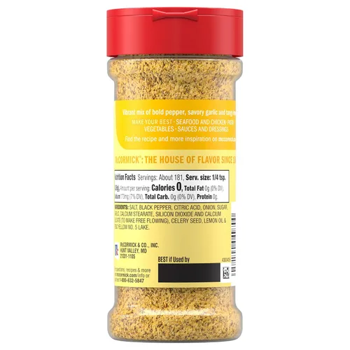 Vista 8 de McCormick Perfect Pinch - Condimento de limón y pimienta, 5.75 onzas (paquete de 6)
