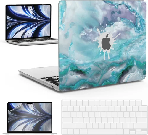 Vista 19 de IBENZER Funda para MacBook Air de 13 pulgadas 2026 2025 2024 2023 2022 M4 A3240 M3 A3113 M2 A2681, funda rígida con cubierta de teclado ScreenFilm