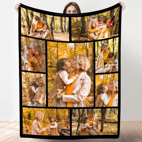 Vista 16 de Artsadd Manta personalizada con collage de texto fotográfico, manta de fotos personalizada para hombres, mujeres, él o ella, manta personalizada