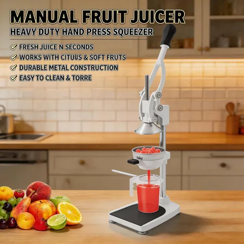 Vista 4 de Manual Juicer & Heavy Duty Hand Press Juicer, Cast Iron Citrus Juicer Squeezer with Stable Base, Commercial Grade Manual Press for Orange Lemon Lime