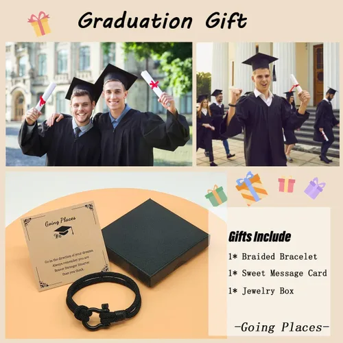 Vista 5 de Pulsera con texto en inglés "To My Men" para hijo, nieto, bonificación, hijo, hombre, novio, adolescente, cumpleaños, graduación, aniversario