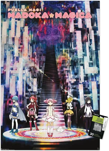 Vista 7 de Trends International Puella Magi Madoka Magica - Póster de pared, 14.72 x 22.37 pulgadas, paquete de póster premium y alfiler