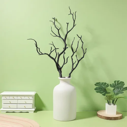 Vista 8 de SEWACC 4 ramas de árbol secas de cornamenta artificial, ramas de plástico con forma de asta de 13.76 pulgadas, ramitas decorativas para plantas