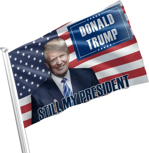 Vista 12 de Bandera de Donald Trump Still My President USA MAGA Partido Republicano de 3 x 5 pies, color vivo, ojales de latón con doble costura