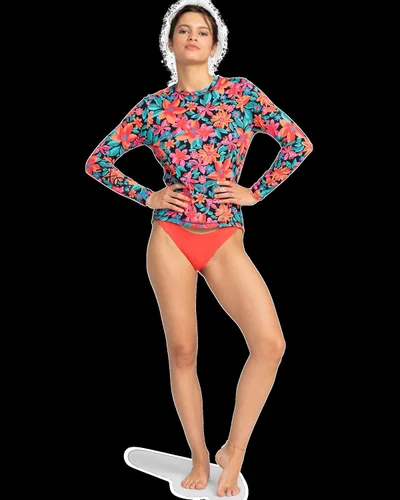 Vista 3 de Roxy Sea Skippin - Camisa de surf con estampado de elastano LS - Cool Blue Island Time
