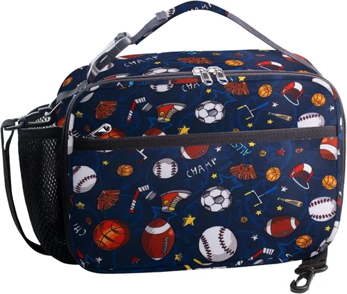 Vista 17 de RLGPBON Lonchera para Niños, Lonchera con Aislamiento Térmico para Niños y Niñas, Bonita Bolsa de Almuerzo y Lonchera Reutilizable para Niños