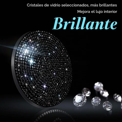 Vista 3 de 2 PCS Insertos Universales con Brillos para Portavasos de Vehículo Posavasos Accesorios Interiores de Automóvil, 2.75 pulgadas Silicona