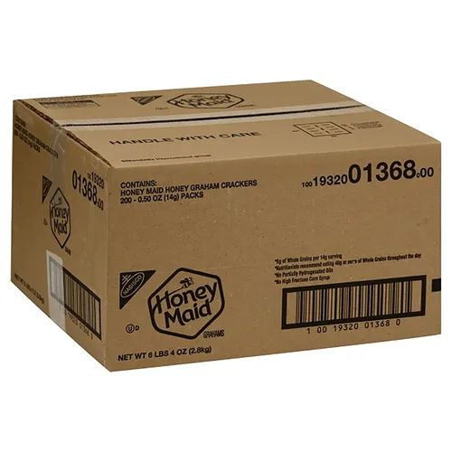 Vista 14 de Honey Maid Graham Crackers, bocadillos a granel para el almuerzo, 200 paquetes de bocadillos de 0.5 onzas