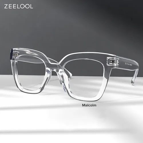 Vista 60 de Zeelool Gafas de luz azul para mujer de moda de tira cuadrada de moda gafas de computadora gafas antifatiga ocular Malcolm JGA000269-22B