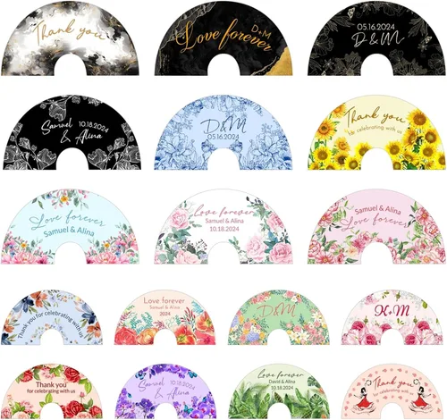 Vista 6 de Abanicos de Mano personalizados Abanicos de Mano personalizados con texto de imagen, Abanicos De Mano personalizados, regalo para boda, baile
