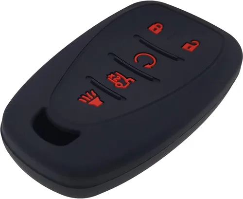 Vista 4 de Funda de silicona para llavero de 2 piezas, protector sin llave compatible con Chevrolet Chevy Malibu Camaro Cruze Equinox Sonic Spark Traverse