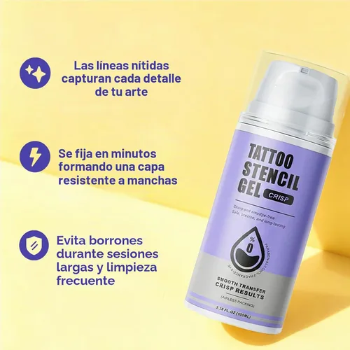 Vista 2 de Tatuaje Stencil Gel 3.38Oz Profesional Tatuaje Transferencia Gel