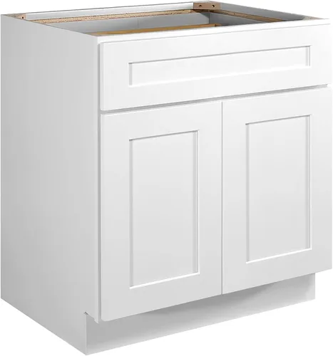 Vista 26 de Design House Brookings - Armario de cocina con base sin ensamblar, 9 pulgadas de ancho x 24 pulgadas de profundidad x 34.5 pulgadas de alto, marrón