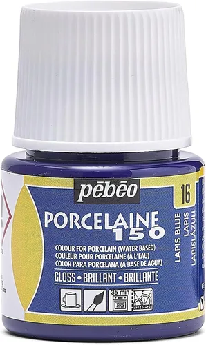 Vista 21 de Pebeo Porcelaine 150 - Pintura para porcelana de alto brillo a base de agua, botella de 45 ml - Negro abismo
