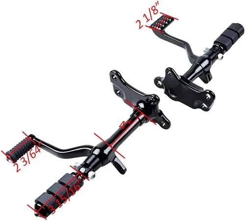 Vista 3 de AMOPA CORP Forward Controls - Kit de montaje de clavijas de pie compatible con Harley Sportster XL883 XL1200 1991-2003 (negro)