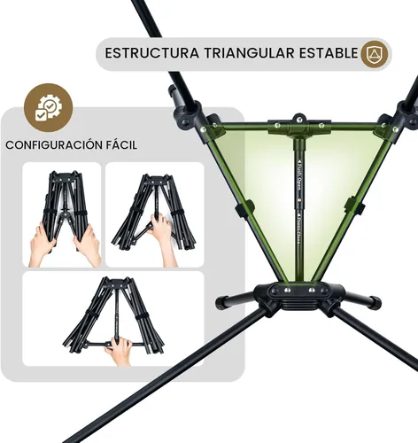 Vista 8 de ONETIGRIS Silla de Camping de Respaldo Alto Tigerblade con Diseño de Almohada, Silla Plegable Cómoda con Asiento Ampliado