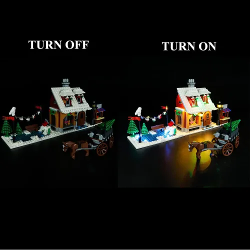 Vista 7 de Kit de luces LED compatible con Lego 10216, kit de iluminación de construcción para (Creator Holiday Bakery). (Solo kit de luz Led) (versión clásica)