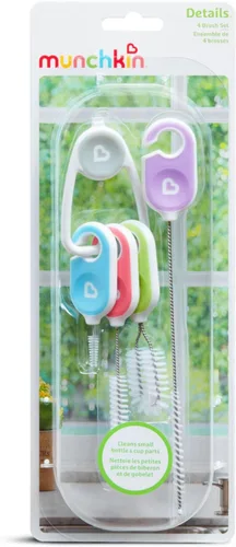 Vista 7 de Munchkin® Details™ Juego de 4 cepillos para limpiar botellas y tazas con llavero