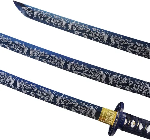 Vista 3 de Kamaiwo -1045/1060 hechas a mano forjadas a mano, auténticas, las espadas samuráis katana japonesas son un regalo único para hombres. El acero
