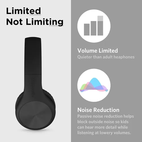 Vista 4 de LilGadgets Connect+ Pro - Auriculares con cable para niños con micrófono, limitación de volumen con cable, tecnología SharePort y acolchado