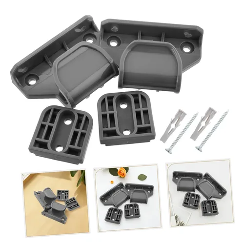 Vista 8 de DECHOUS Kit de herrajes para puerta retráctil, piezas de repuesto de barrera de seguridad de plástico con accesorios perforados, fácil instalación