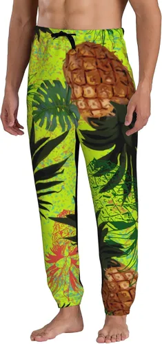 Vista 2 de Men Lavender On Black Background Sweatpants Joggers Sweatpants Baggy Jogger Pants with Pocket for Men