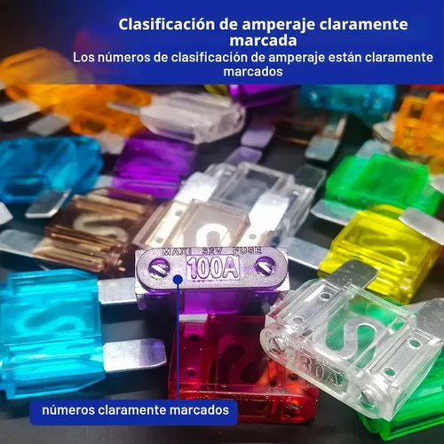 Vista 5 de Kit de fusibles Maxi Blade surtido para auto, 20 A, 30 A, 40 A, 50 A, 60 A, 70 A, 80 A, 100 A, BUSY-CORNER, 34 piezas