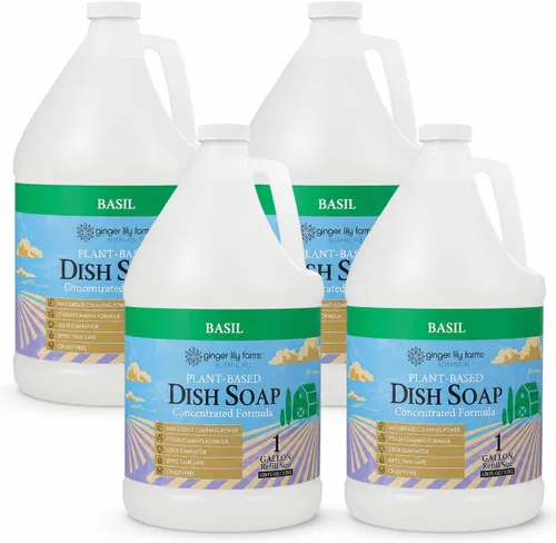 Vista 20 de Ginger Lily Farms Botanicals Jabón líquido para platos a base de plantas, fórmula concentrada con máximo poder de limpieza de grasa, libre