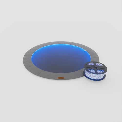 Vista 8 de Avyna Trampolín redondo en el suelo de alta calidad, 15 pies, 14 pies y 12 pies - Trampolín al aire libre para niños y adultos con características