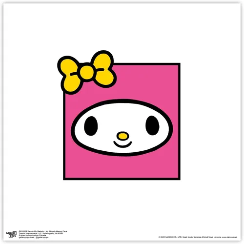 Vista 9 de Trends International Gallery Pops Sanrio My Melody - Póster de pared de My Melody Happy Face de 12.00 x 12.00 pulgadas, versión de marco negro