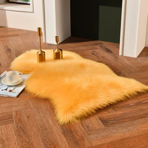 Vista 33 de duduta - Alfombra de pelo sintético de lana de oveja beige 2x3 pies, suave y esponjosa, funda para silla de pelo mullido, alfombra pequeña