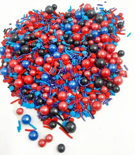 Vista 2 de Spiderman - Gránulos comestibles para decoración de pasteles de Navidad, 4.2 onzas, decoraciones de pasteles elegantes para decoraciones