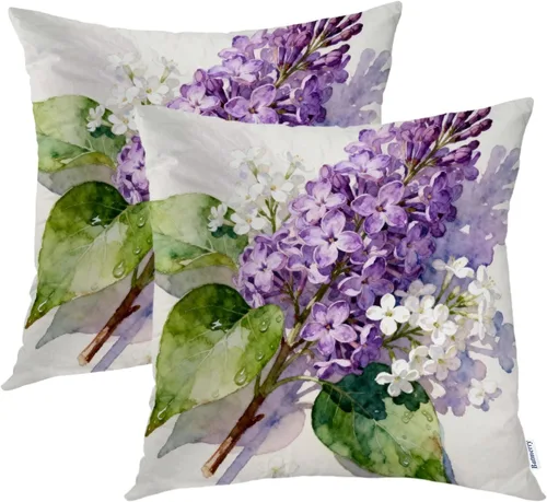 Vista 13 de Batmerry Autumn Maple Leaves Throw Pillow Covers, red Fall Orange Leaves Decorative Pillow Covers Digital Printing Blended for Couch Sofa Bed
