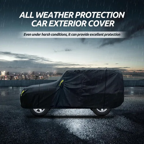 Vista 6 de Migaven Car Cover Custom Fit for Jeep Wrangler 2 Door 1987-2026 JK JL CJ YJ TJ, Waterproof Rain Sun Protection with Door Zipper & Inner Cotton