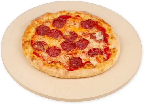 Vista 12 de K ROCKSHEAT - Piedra para pizza de 10.25 pulgadas para parrilla, piedra para hornear pan pequeño para horno, piedra de pizza de cordierita redonda