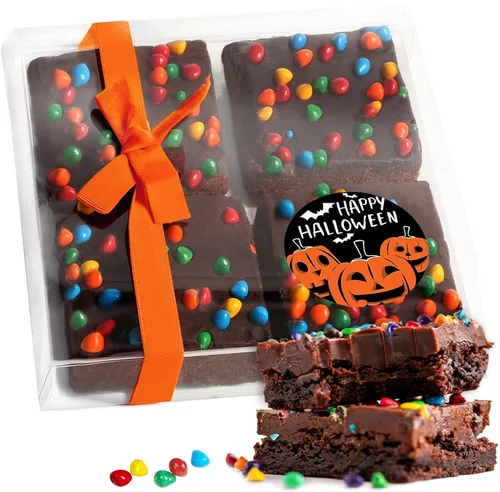 Vista 20 de Cesta de regalo de galletas de brownies de Pascua, regalo de comida de chocolate envuelta individualmente para hombres, mujeres y niños, paquete
