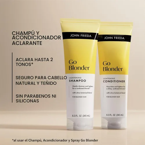 Vista 4 de John Frieda Go Blonder - Juego de champú y acondicionador aclarador