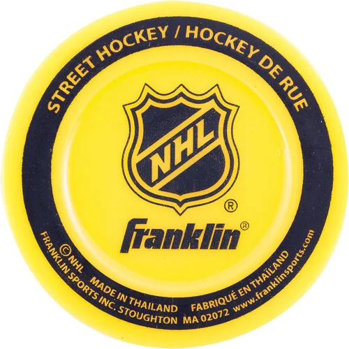 Vista 2 de Franklin Sports Disco de hockey callejero de la NHL - Disco de hockey sin rebote para exteriores y patines - Tamaño oficial para juegos de niños