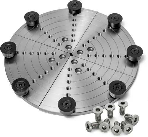 Vista 10 de NCK-3.75ZN/S1 Mandril de Torno para Madera 3-3/4" Juego de Mandril Autocentrante 1"x 8TPI Rosca Directa con tornillos prisioneros de bloqueo