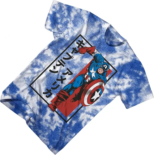Vista 4 de Marvel Camiseta de Capitán América para hombre, The Sentinal of Liberty - Capitán América Tie Dye