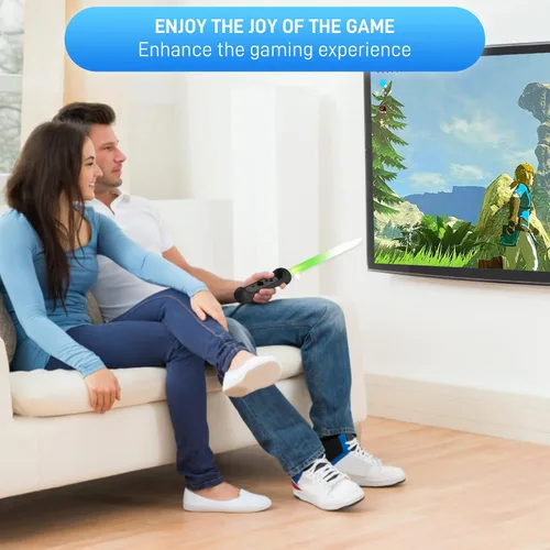 Vista 7 de RHOTALL Espada de juego para The Legend of Zelda Skyward Sword HD compatible con Nintendo Switch y Switch OLED Right Joycon Controller, accesorios