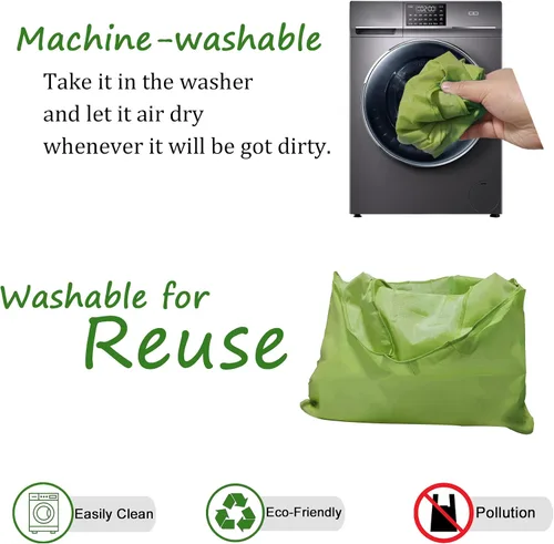 Vista 5 de Bolsas de compras Evohyah reutilizables para comestibles, Biggreen