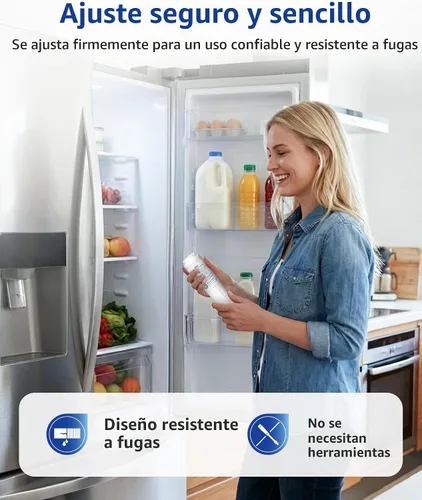 Vista 7 de Overbest UKF8001 Reemplazo para cada filtro de refrigerador Drop 4, paquete de 3